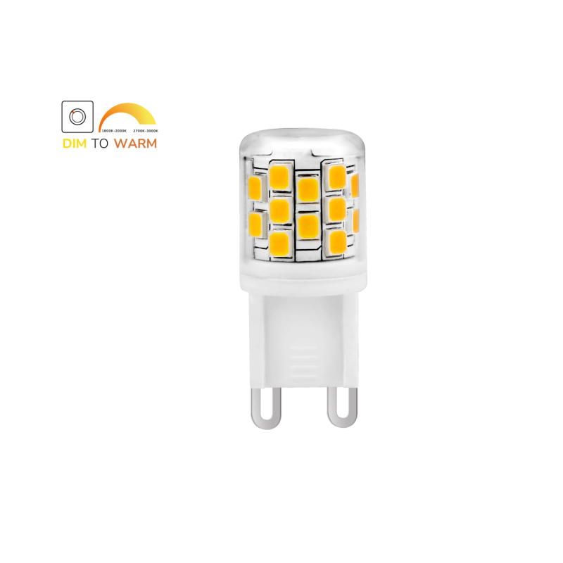 Mini Size Dim to Warm G9 LED Bulb 2.5W 230lm comes with CE,RoHS FCC ETL JA8 Title 20/24